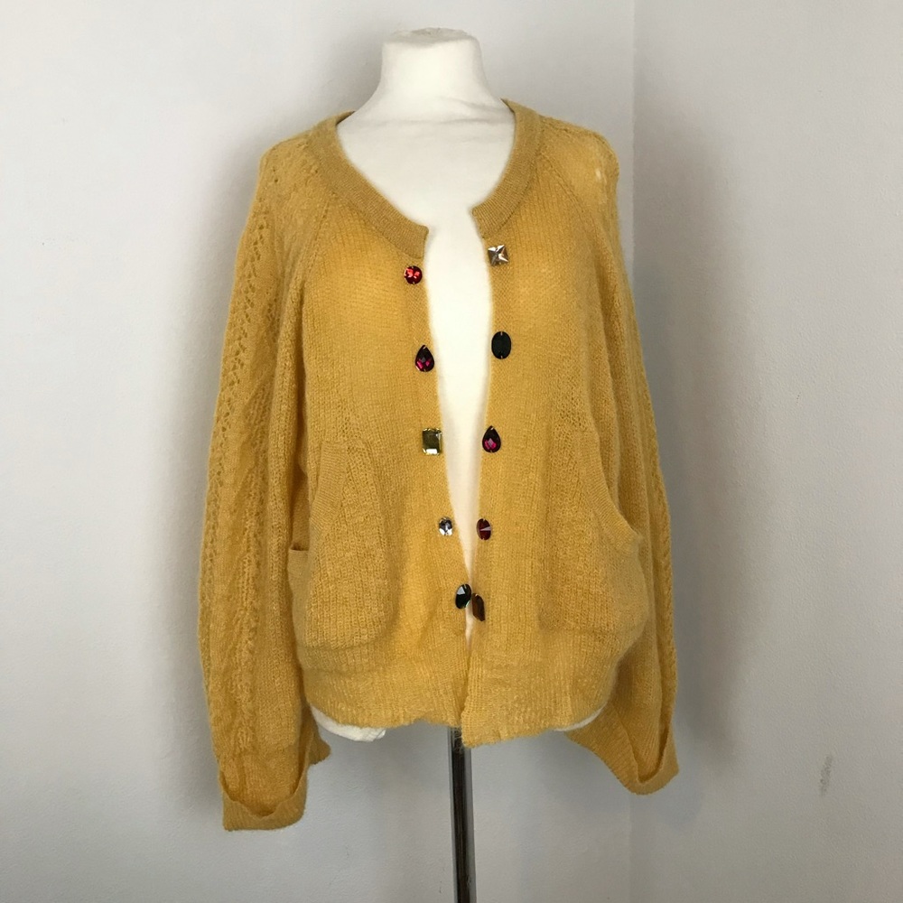 Odd Molly Stretchy Mohair/Wool/Polyamide Cardigan